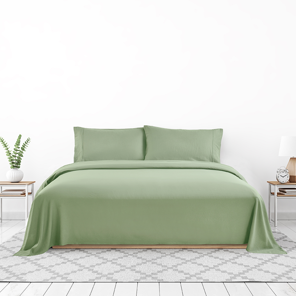 99.99% পলিয়েস্টার 75 জি/90 জি/100 জি প্লেইন বিছানা শীট 4 সেট
